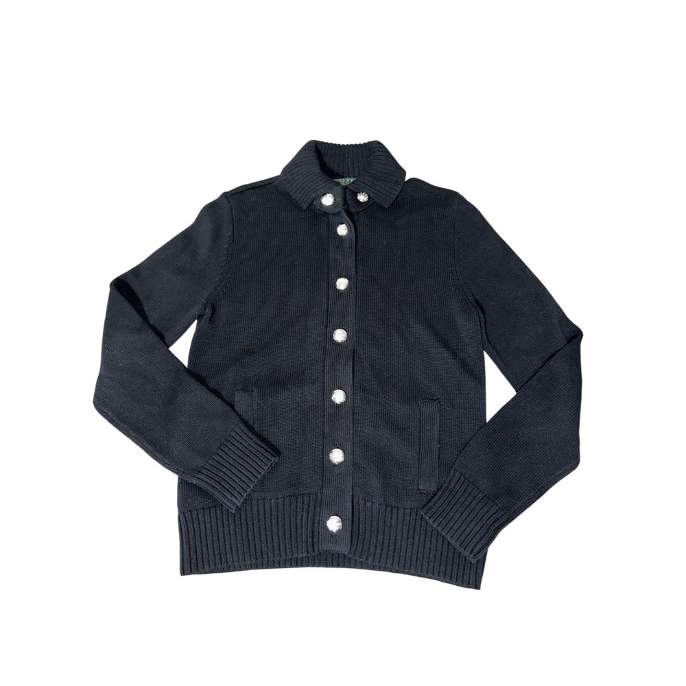 Lauren Ralph Lauren Sweater Womens Medium Black‎ Ribbed
